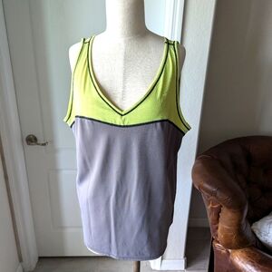Green & Gray Workout Athletic Tank Top